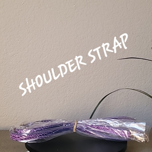 New! TRENDY Multi Purple Hombre Alligator Embossed Satctchel Handbag Purse. - Picture 9 of 9